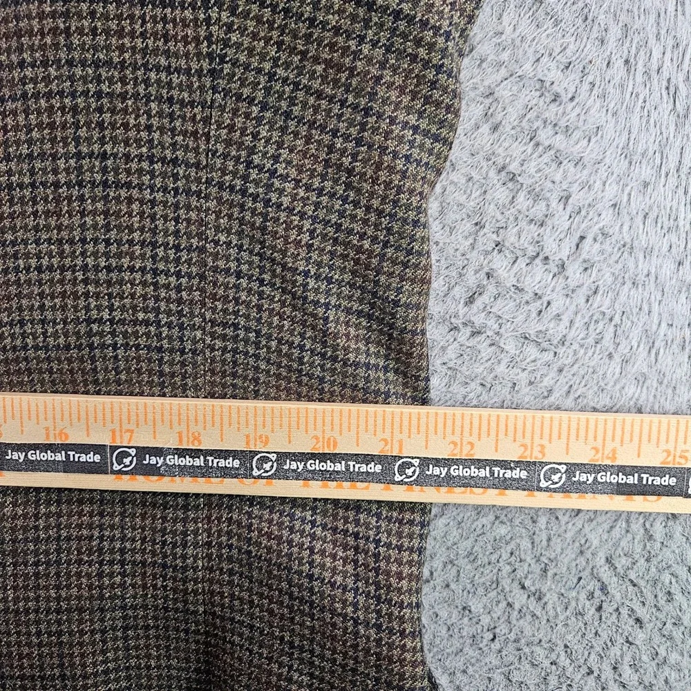 Lauren Ralph Lauren Mens 44L Wool Houndstooth‎ Sport Coat Blazer Brown